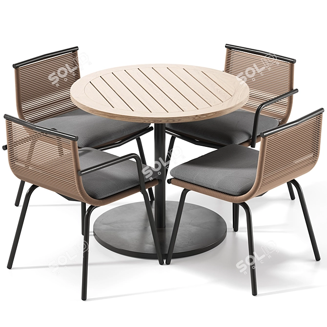 Designer RODA Dining Set 3D model image 9