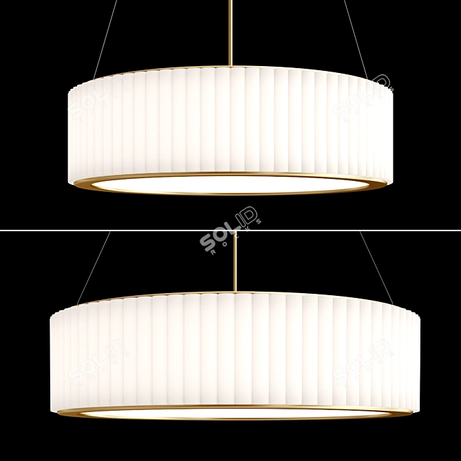 Palati Drum Pendant Lighting Fixture 3D model image 2