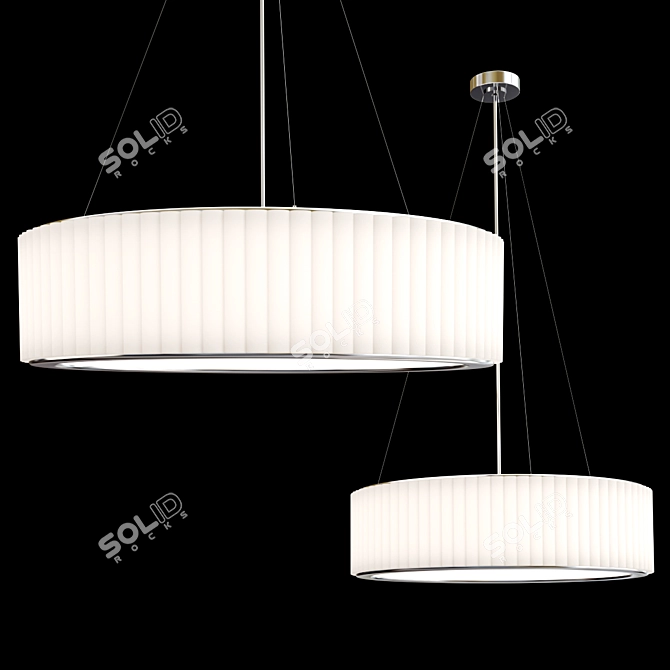 Palati Drum Pendant Lighting Fixture 3D model image 3