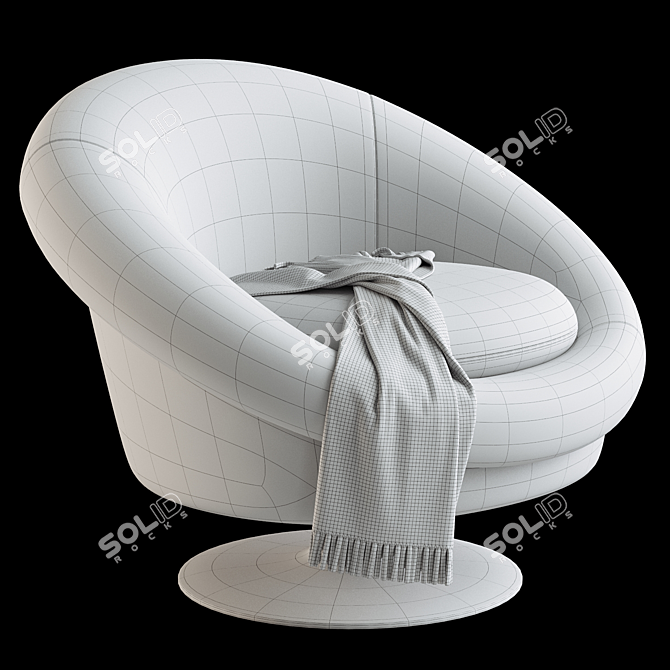 Elegant Swivel Chair Nemo 3D model image 5