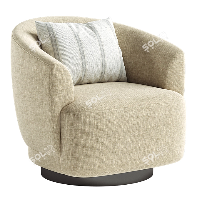 Cozy Contemporary COMO CLUB CHAIR 3D model image 2