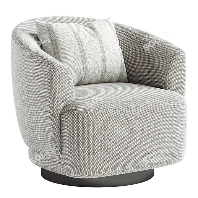 Cozy Contemporary COMO CLUB CHAIR 3D model image 3