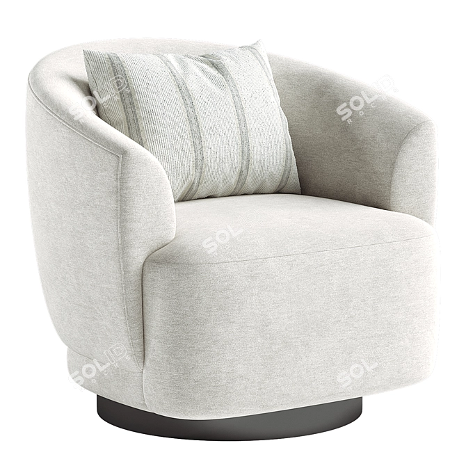 Cozy Contemporary COMO CLUB CHAIR 3D model image 5