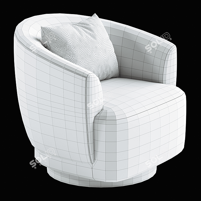 Cozy Contemporary COMO CLUB CHAIR 3D model image 7