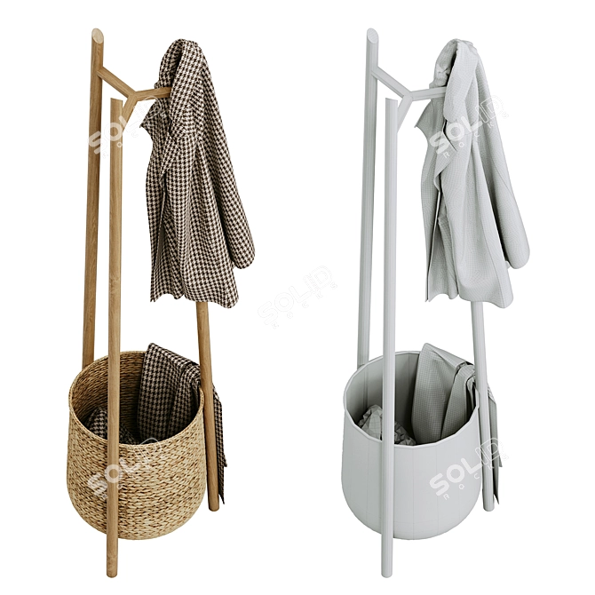 Bolia Cocoon Coat Stand & Jacket 3D model image 2