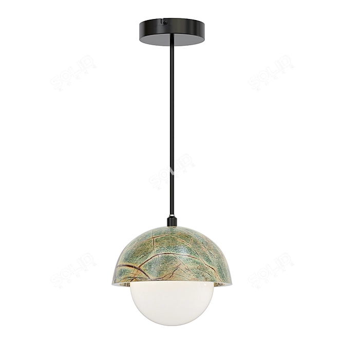Marble Glass Pendant Light 3D model image 2