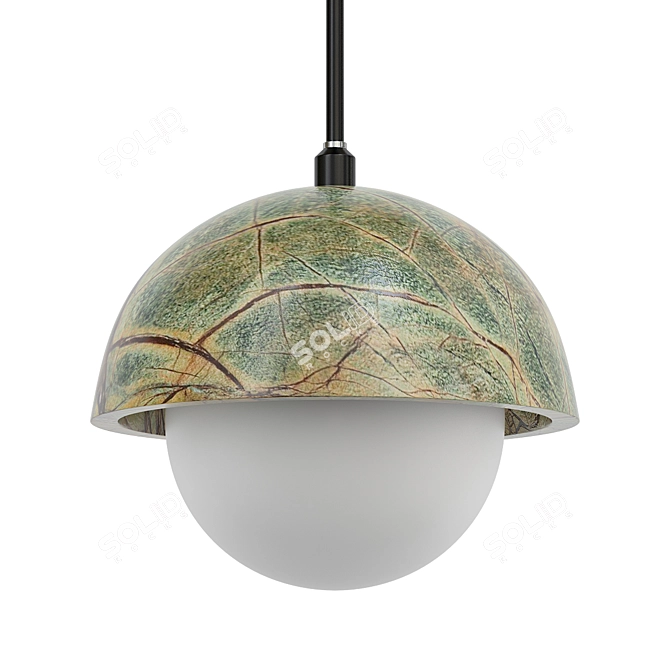 Marble Glass Pendant Light 3D model image 4