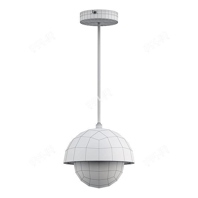 Marble Glass Pendant Light 3D model image 6