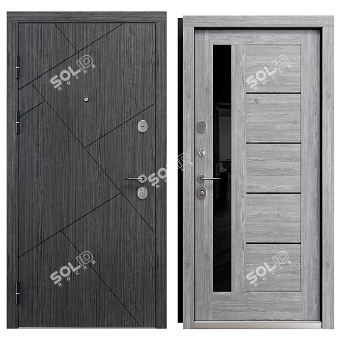 Metal Entry Door MG 157 3D model image 3