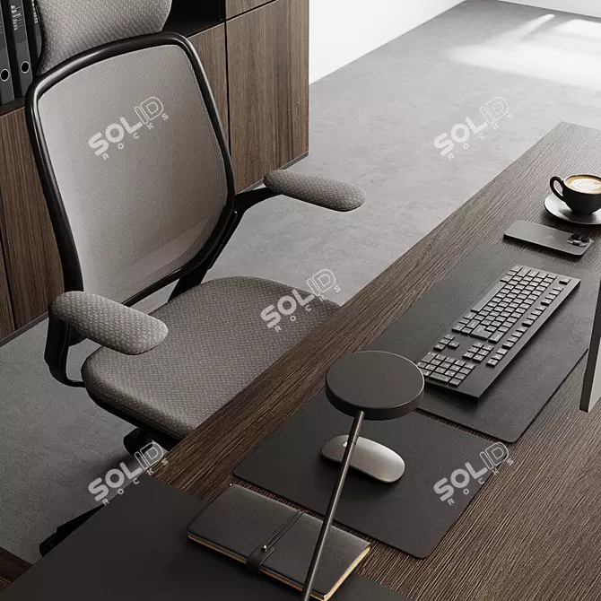 Executive Desk Set 3D Model 3D model image 3