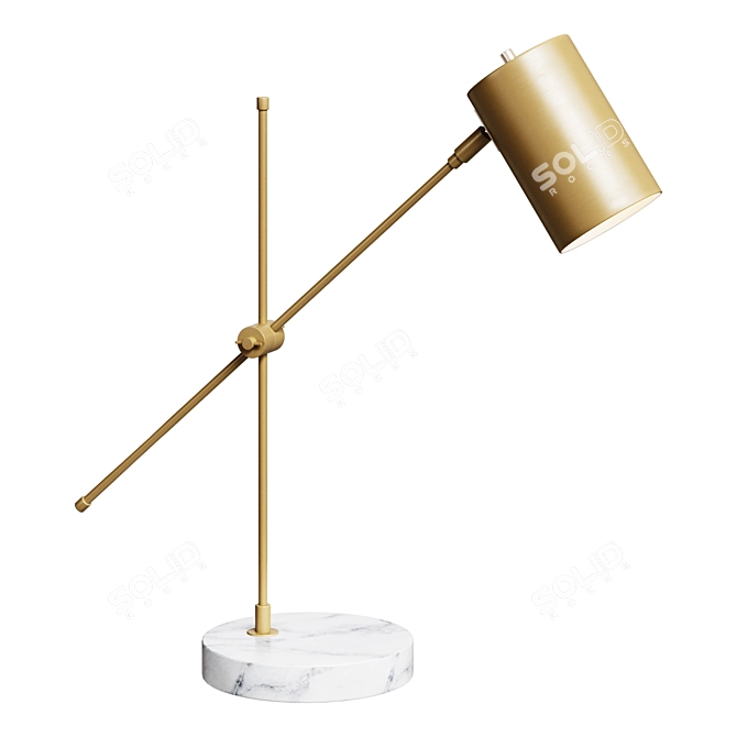 Modern Metal Task Table Lamp 3D model image 1