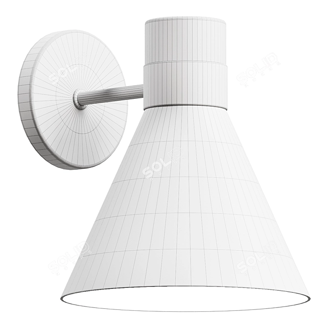 Maxwell Metal Sconce: Elegant Wall Lighting 3D model image 2