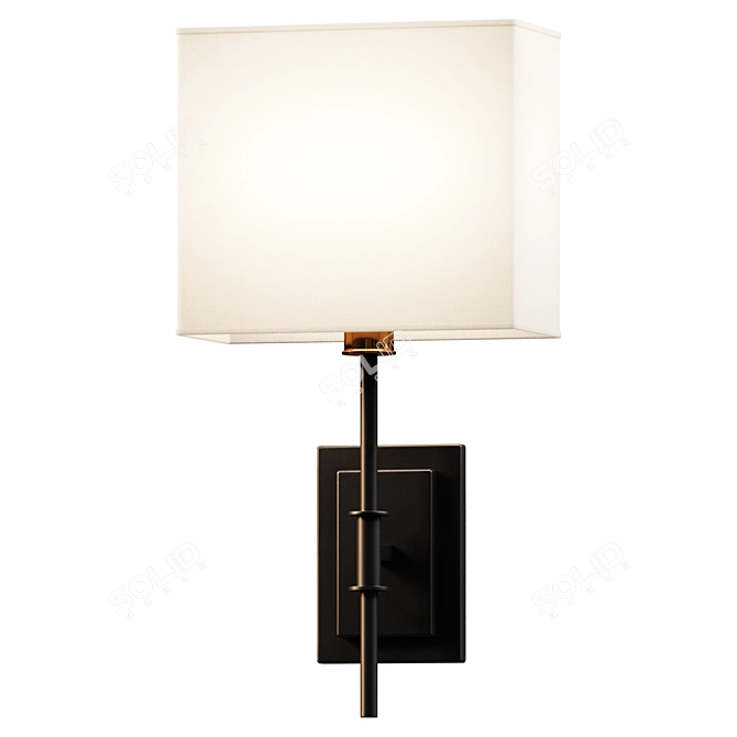 Atticus Metal Sconce Light 3D model image 1