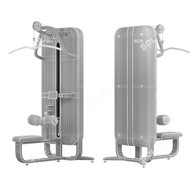 Advanced Technogym Artis Lat Machine 3D model image 3