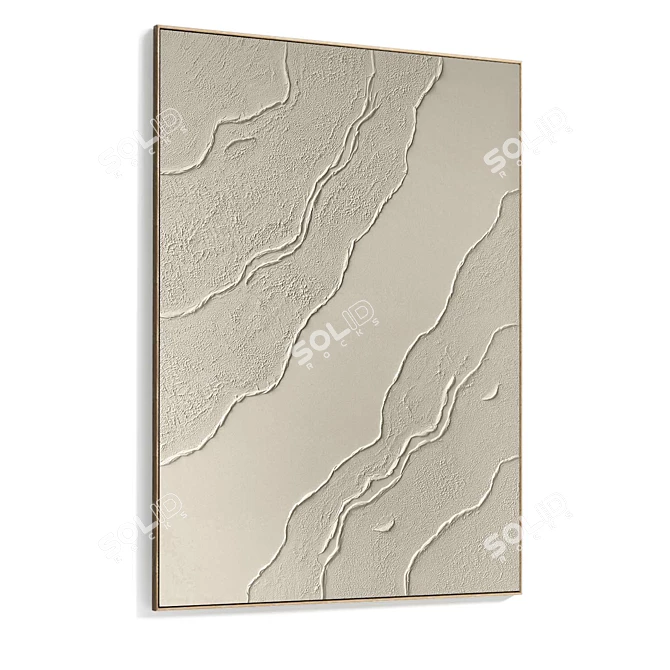 Plaster Dual Photo Frame Set 3D model image 5