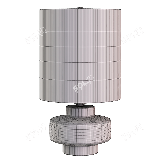 Elegant Orwell Gray Accent Lamp 3D model image 2