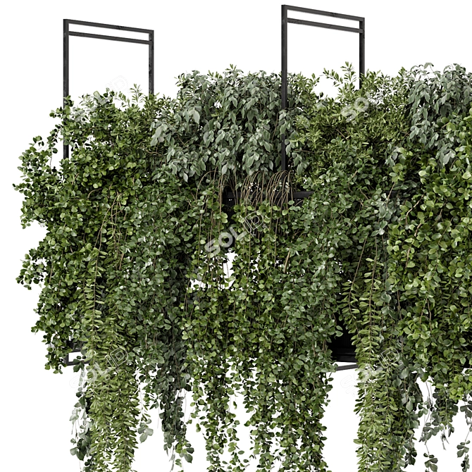 Metal Box Hanging Plant Set 3D model image 3