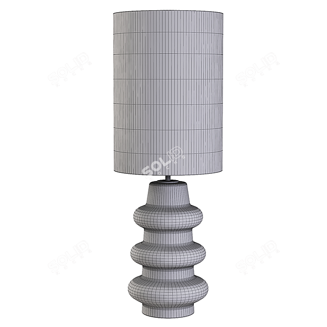 Herb Silk Stone Table Lamp 3D model image 2