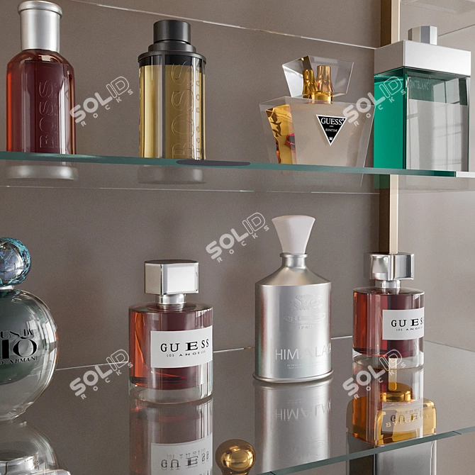 Luxury Perfume Bottle Collection Kit 3D model image 5