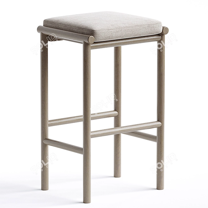 Stylish Avan Outdoor Bar Stool 3D model image 1