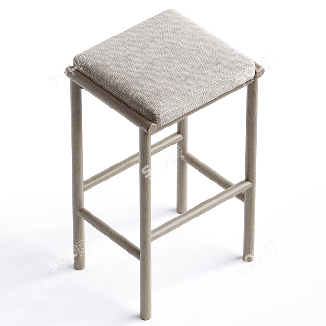 Stylish Avan Outdoor Bar Stool 3D model image 2