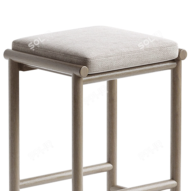 Stylish Avan Outdoor Bar Stool 3D model image 3