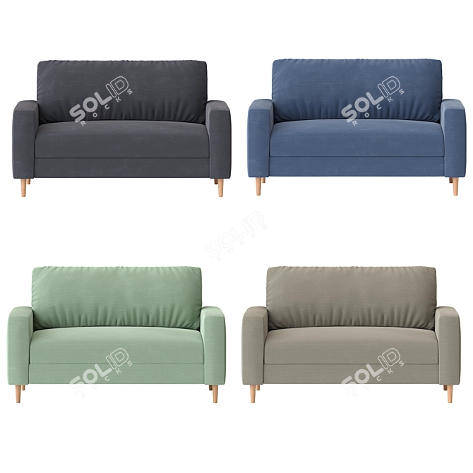 Ines Vertical Sofa: 5 Upholstery Options 3D model image 2