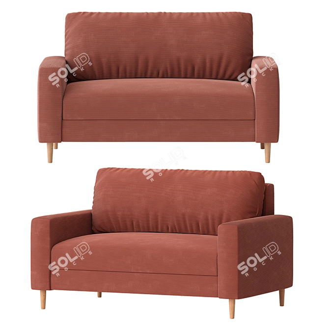 Ines Vertical Sofa: 5 Upholstery Options 3D model image 3