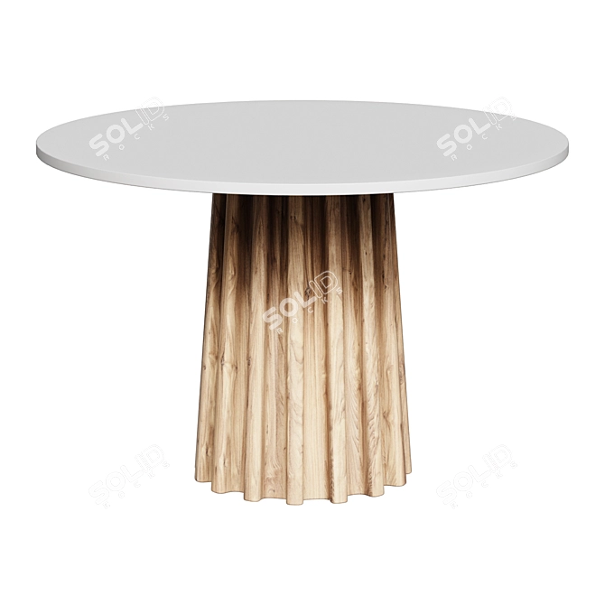 Round Wooden Dining Table PROVENCE B 3D model image 1