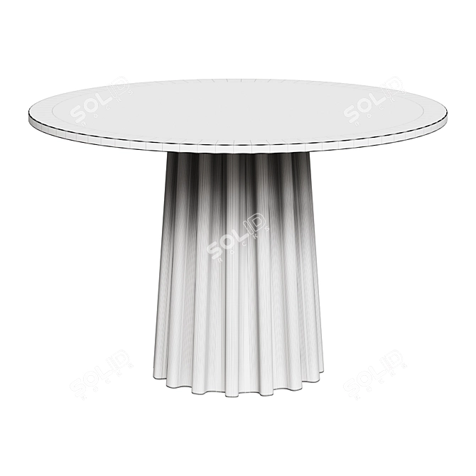 Round Wooden Dining Table PROVENCE B 3D model image 2