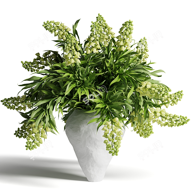 Persian Pheasant Green Bouquet 3D model image 1