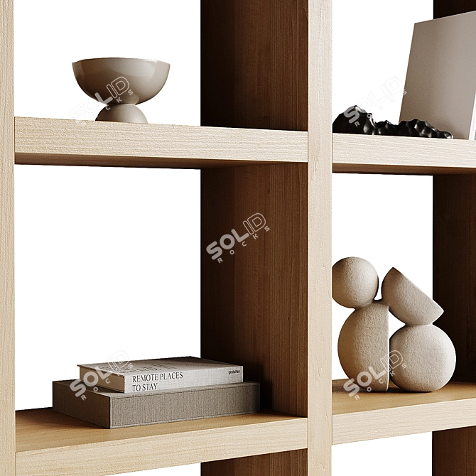 Decor Shelving with Books 3D model image 4