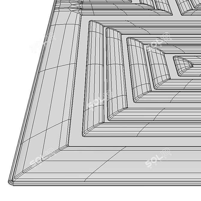 Geometric Eco Kilim Rug A1457A 3D model image 4