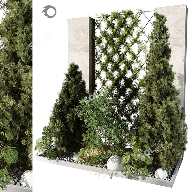 Outdoor Plant 182 3D Model 3D model image 5