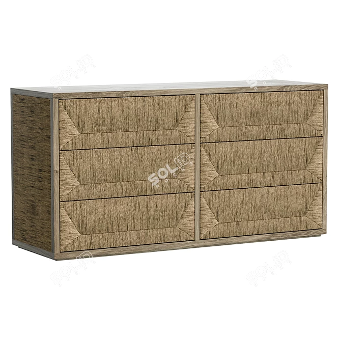 Modern Palecek Braxton Dresser - Premium Wooden Storage 3D model image 1