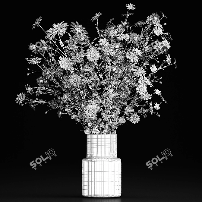 Summer Wildflower Bouquet Set 3D model image 7