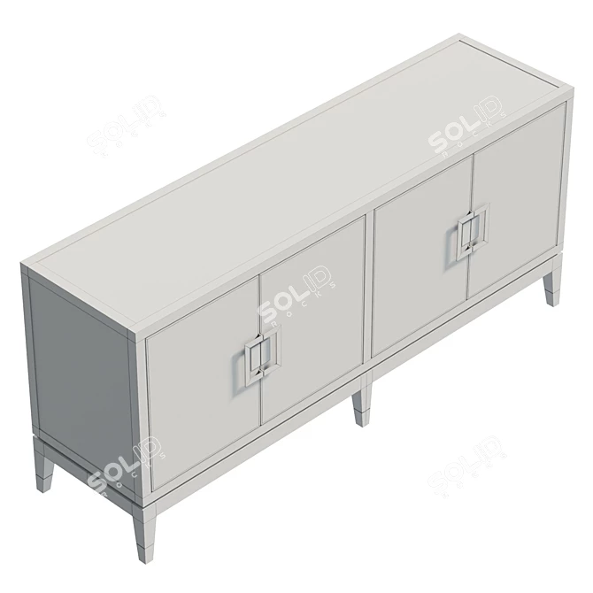 Faux Shagreen Sideboard, UV Unwrapped 3D model image 6