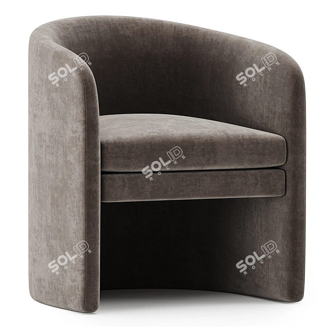 Elegant Modern Lounge Armchair Mairo 3D model image 2