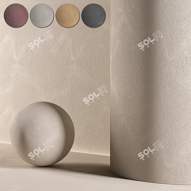  Seamless Plaster Texture Bundle 3D model image 1