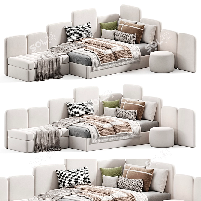 Lorens Kids Bed 3D Model 3D model image 3