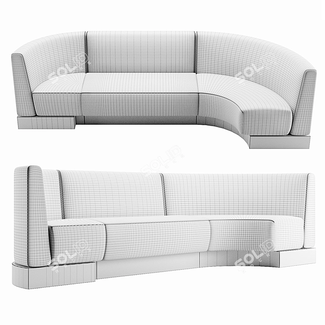 Modular Restaurant Sofa Four Seasons 3D model image 3