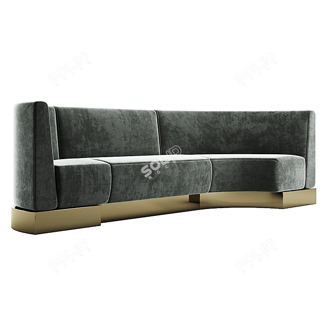 Modular Restaurant Sofa Four Seasons 3D model image 8