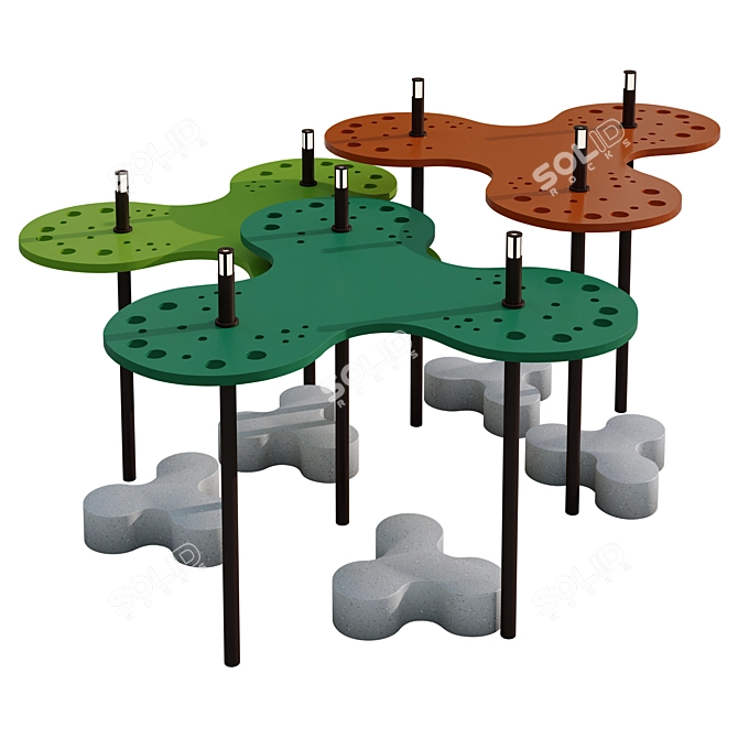 Children's Playground Canopy 3D model image 1