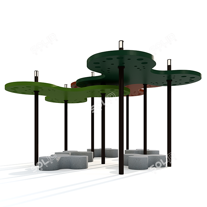 Children's Playground Canopy 3D model image 3