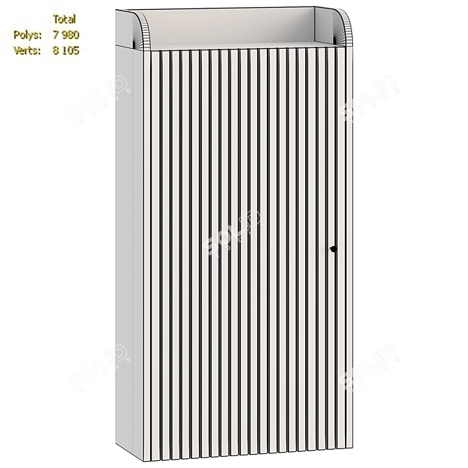 Dark Oak Sill Wall Cabinet 3D model image 3