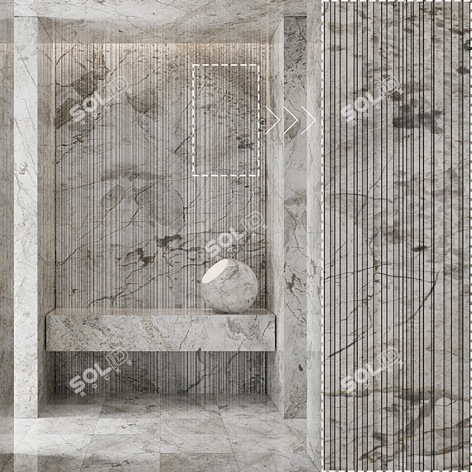 High Detail Marble Stone Textures 3D model image 3