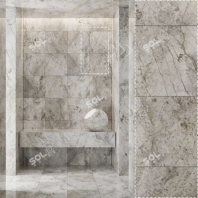 High Detail Marble Stone Textures 3D model image 4