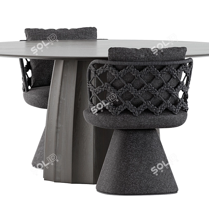 Luxury Flair Chair & Tsubomi Table 3D model image 3