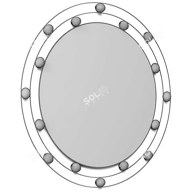 Galactic Brass Wall Mirror 3D model image 4