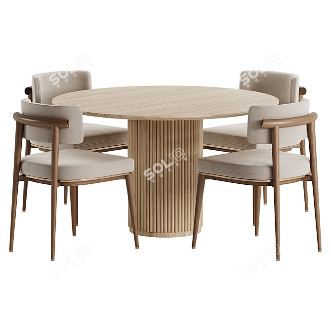 Modern Dining Set 92, Render Corona 3D model image 5